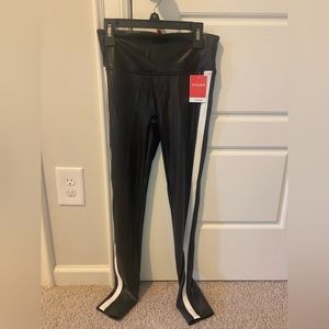 SPANX Faux leather stripe legging